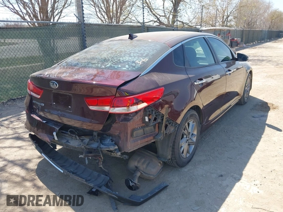 2019 Kia Optima LX with VIN 5XXGT4L37KG347930, listed as a IAAI auction lot 41772543 with 112,608 mi miles. Bid and sale history available at carsss.com. Image 4.