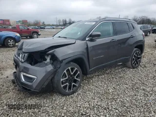 2018 Jeep Compass Limited with VIN 3C4NJDCB2JT263067, listed as a Copart auction lot 52626665 with 51,567 mi miles and Salvage Title. Bid and sale history available at DreamBid. Image 1.