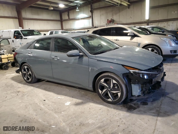 2023 Hyundai Elantra Limited with VIN KMHLP4AG8PU395216, listed as a Copart auction lot 46175485 with 17,382 mi miles and Salvage Title. Bid and sale history available at carsss.com. Image 4.