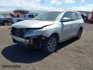 2016 Nissan Pathfinder S with VIN 5N1AR2MN9GC615324, listed as a IAAI auction lot 41723644 with 67,629 mi miles. Bid and sale history available at carsss.com. Image 6.