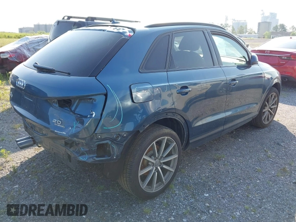 2018 Audi Q3 Premium Plus with VIN WA1JCCFS1JR007553, listed as a IAAI auction lot 41775321 with 81,665 mi miles and . Bid and sale history available at DreamBid. Image 4.