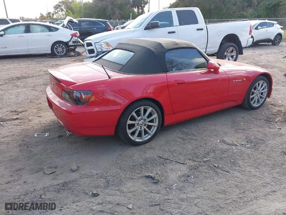 2007 Honda S2000 with VIN JHMAP21477S001141, listed as a IAAI auction lot 41559992 with NaN miles. Bid and sale history available at carsss.com. Image 4.