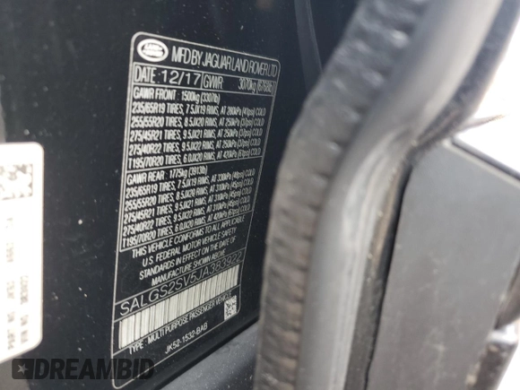 2018 Land Rover Range Rover HSE z VIN SALGS2SV5JA383922, wystawiony jako Copart lot #58039025 z przebiegiem 87 435 mil mil oraz Szkoda całkowita • Salvage title. Historia ofert i sprzedaży dostępna na DreamBid. Obrazek 13.