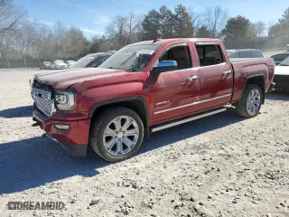 2018 GMC Sierra 1500 Denali with VIN 3GTU2PEJ4JG293131, listed as a Copart auction lot 46907435 with 66,937 mi miles and Salvage Title. Bid and sale history available at carsss.com. Image 1.