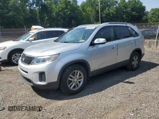 2014 Kia Sorento LX with VIN 5XYKTDA73EG439519, listed as a Copart auction lot 62218235 with 123,492 mi miles and Clean title. Bid and sale history available at DreamBid. Image 1.