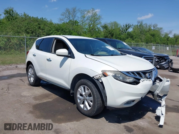 2014 Nissan Murano SV with VIN JN8AZ1MU3EW408031, listed as a IAAI auction lot 42060701 with 160,485 mi miles and . Bid and sale history available at carsss.com. Image 1.