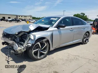 2021 Honda Accord Sport with VIN 1HGCV2F37MA011767, listed as a Copart auction lot 58747655 with Not provided miles and Salvage title. Bid and sale history available at DreamBid. Image 1.