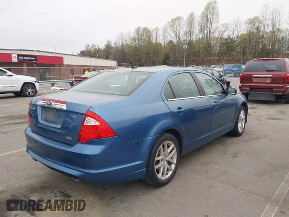 2010 Ford Fusion SEL with VIN 3FAHP0JG3AR419607, listed as a IAAI auction lot 41899712 with 147,962 mi miles. Bid and sale history available at carsss.com. Image 4.