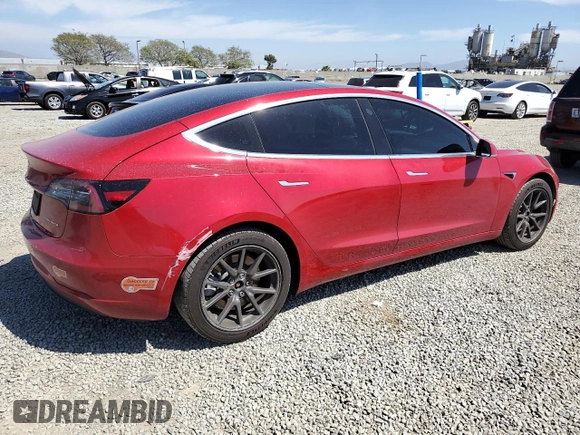 2020 Tesla Model 3 Long Range with VIN 5YJ3E1EB9LF744314, listed as a Copart auction lot 53992025 with 74,645 mi miles and Salvage Title. Bid and sale history available at carsss.com. Image 3.