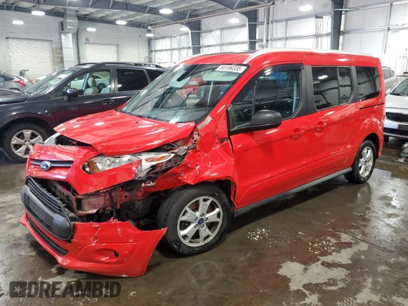2016 Ford Transit Connect XLT with VIN NM0GE9F7XG1238027, listed as a Copart auction lot 58196335 with 137,144 mi miles and Salvage title. Bid and sale history available at DreamBid. Image 1.