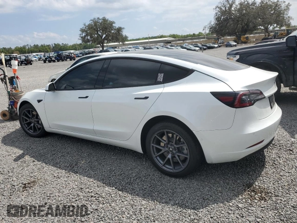 2022 Tesla Model 3 Long Range with VIN 5YJ3E1EB7NF342309, listed as a Copart auction lot 48282775 with 40,180 mi miles and Salvage Title. Bid and sale history available at DreamBid. Image 2.