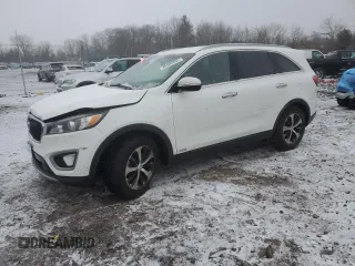 2016 Kia Sorento EX with VIN 5XYPHDA16GG037080, listed as a Copart auction lot 46309455 with 0 mi miles and Salvage Title. Bid and sale history available at carsss.com. Image 1.