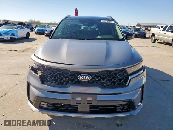 2021 Kia Sorento SX Prestige X-Line with VIN 5XYRKDLF3MG009719, listed as a Copart auction lot 48796845 with 76,262 mi miles and Salvage Title. Bid and sale history available at carsss.com. Image 5.