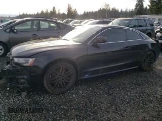 2016 Audi A5 Premium Plus with VIN WAUM2AFR4GA001550, listed as a Copart auction lot 86895444 with 100,012 mi miles and Salvage Title. Bid and sale history available at carsss.com. Image 1.