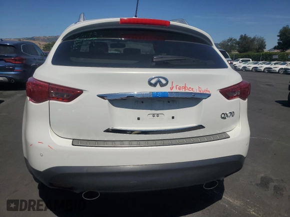 2015 Infiniti QX70 с VIN JN8CS1MW2FM483511, выставлен на аукционе Copart как лот 58186765 с пробегом 127 186 миль миль и Списание • Salvage title. История ставок и продаж доступна на DreamBid. Изображение 6.