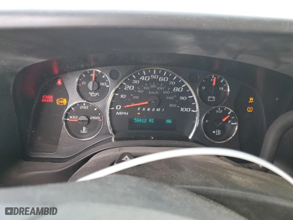 2012 Chevrolet Express Passenger 1LT with VIN 1GAZG1FG4C1190180, listed as a Copart auction lot 60436354 with 58,412 mi miles and Salvage Title. Bid and sale history available at carsss.com. Image 9.