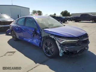 2023 Acura Integra w/A-Spec Package with VIN 19UDE4H38PA007485, listed as a Copart auction lot 71814614 with 13,992 mi miles and Salvage Title. Bid and sale history available at carsss.com. Image 4.
