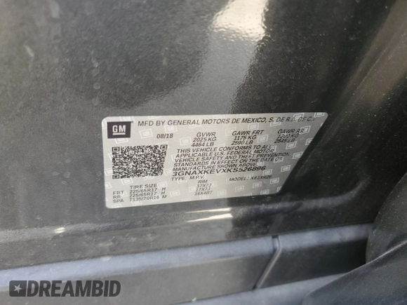2019 Chevrolet Equinox LT with VIN 3GNAXKEVXKS526896, listed as a Copart auction lot 51384285 with 27,942 mi miles and Salvage Title. Bid and sale history available at DreamBid. Image 15.