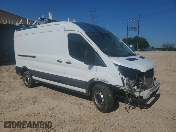 2021 Ford Transit Cargo with VIN 1FTBR1C86MKA01959, listed as a Copart auction lot 50876485 with 140,457 mi miles and Salvage Title. Bid and sale history available at DreamBid. Image 4.