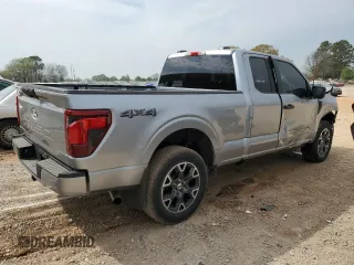 2024 Ford F-150 with VIN 1FTEX2LP2RKF10597, listed as a Copart auction lot 51155685 with 4,177 mi miles and Salvage title. Bid and sale history available at DreamBid. Image 3.
