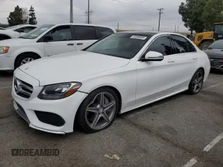 2017 Mercedes-Benz C 300 with VIN 55SWF4JB1HU179841, listed as a Copart auction lot 53890695 with 116,267 mi miles and Salvage Title. Bid and sale history available at DreamBid. Image 1.