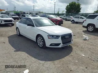 2014 Audi A4 Premium with VIN WAUBFAFLXEN002358, listed as a IAAI auction lot 42676477 with 192,754 mi miles and . Bid and sale history available at DreamBid. Image 1.
