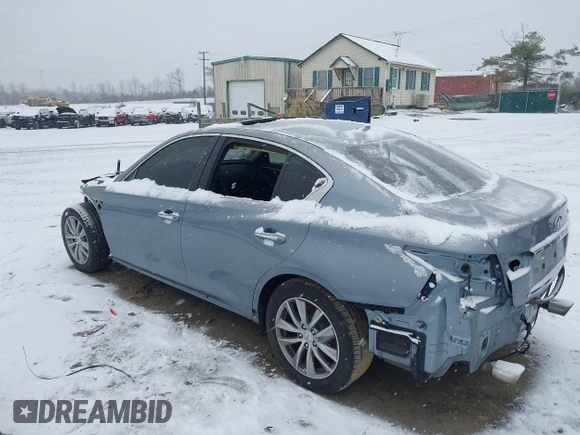 2014 Infiniti Q50 Hybrid Sport with VIN JN1AV7AP7EM691105, listed as a IAAI auction lot 41564483 with Not Provided miles and . Bid and sale history available at DreamBid. Image 3.