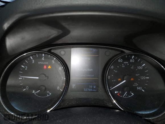 2020 Nissan Rogue SL with VIN 5N1AT2MV6LC747694, listed as a Copart auction lot 44685905 with 55,788 mi miles and Salvage Title. Bid and sale history available at DreamBid. Image 9.