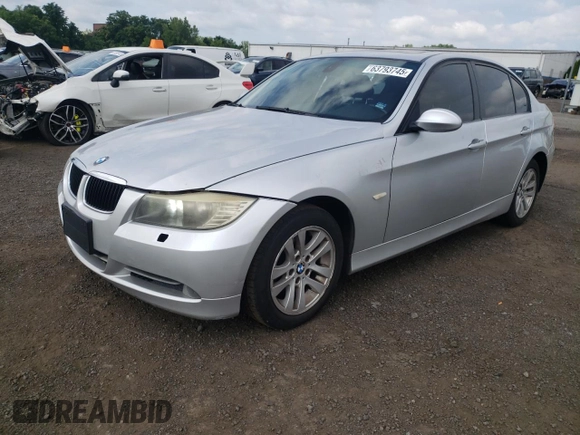 2007 BMW 3 Series 328xi with VIN WBAVC73527KP32168, listed as a Copart auction lot 63793745 with 145,786 mi miles and Salvage title. Bid and sale history available at DreamBid. Image 1.