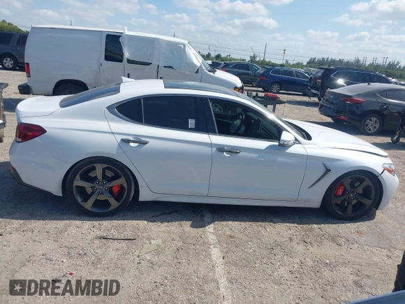 2019 Genesis G70 Advanced with VIN KMTG34LE0KU034232, listed as a IAAI auction lot 42113393 with 47,360 mi miles and . Bid and sale history available at DreamBid. Image 13.