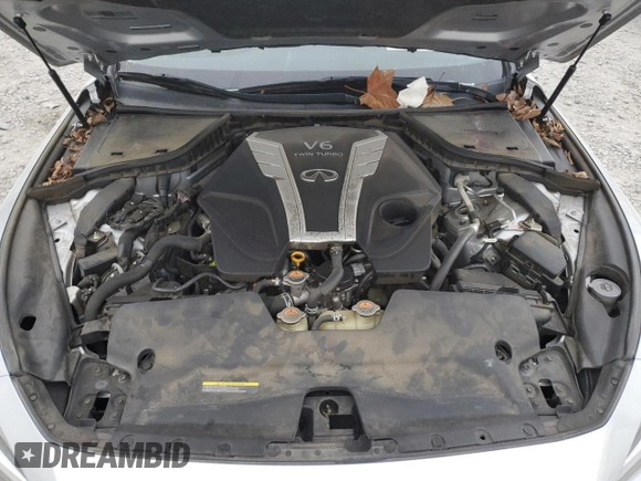 2021 Infiniti Q50 Red Sport 400 with VIN JN1FV7DP4MM850498, listed as a Copart auction lot 78503373 with 74,792 mi miles and Salvage Title. Bid and sale history available at DreamBid. Image 12.