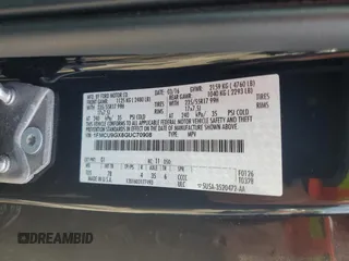2016 Ford Escape SE with VIN 1FMCU9GX8GUC70908, listed as a Copart auction lot 55333905 with 63,038 mi miles and Clean Title. Bid and sale history available at DreamBid. Image 13.