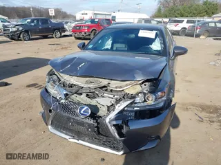 2015 Lexus CT 200h Hybrid with VIN JTHKD5BH5F2224325, listed as a IAAI auction lot 41095553 with 92,591 mi miles. Bid and sale history available at carsss.com. Image 2.