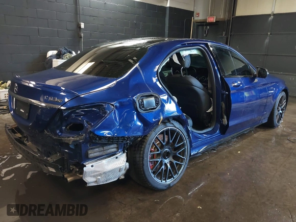 2021 Mercedes-Benz C with VIN W1KWF8HBXMR647994, listed as a IAAI auction lot 41387401 with 13,099 mi miles and . Bid and sale history available at DreamBid. Image 4.