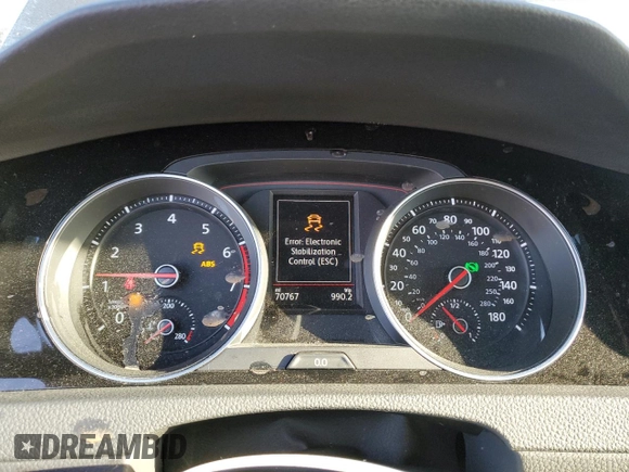 2020 Volkswagen GTI S with VIN 3VW6T7AU7LM001611, listed as a Copart auction lot 69660664 with 70,767 mi miles and Salvage Title. Bid and sale history available at DreamBid. Image 9.