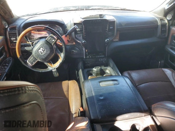 2019 Ram 3500 Longhorn with VIN 3C63RRNL7KG536797, listed as a Copart auction lot 83592624 with 0 mi miles and Non Repairable. Bid and sale history available at carsss.com. Image 8.