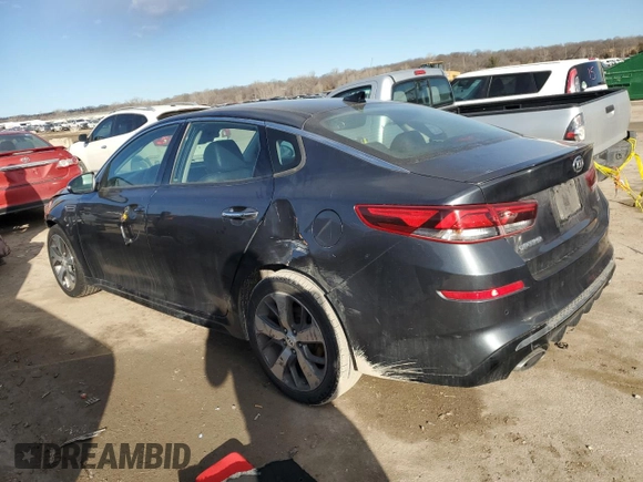 2019 Kia Optima S with VIN 5XXGT4L30KG377044, listed as a Copart auction lot 46994765 with 83,962 mi miles and Salvage Title. Bid and sale history available at carsss.com. Image 2.