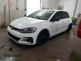 2019 Volkswagen Golf GTI S with VIN 3VW6T7AU8KM005293, listed as a Copart auction lot 73390374 with 67,129 mi miles and Salvage Title. Bid and sale history available at carsss.com. Image 1.
