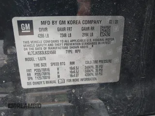 2020 Chevrolet Trax LS с VIN KL7CJKSB3LB324568, выставлен на аукционе IAAI как лот 42290043 с пробегом 56 146 миль миль и . История ставок и продаж доступна на DreamBid. Изображение 9.