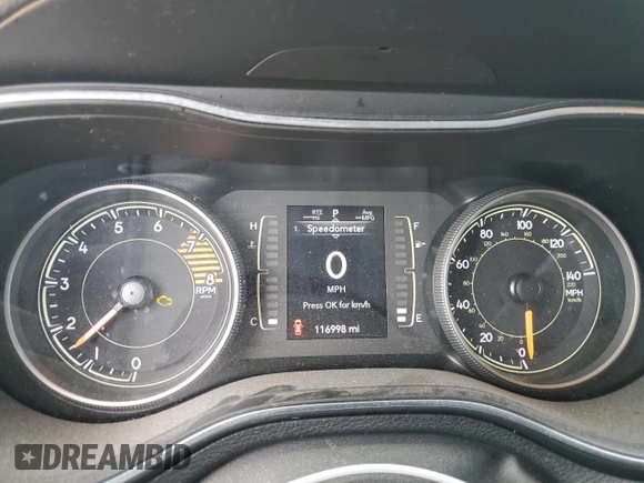 2019 Jeep Cherokee Latitude Plus with VIN 1C4PJMLX7KD271273, listed as a Copart auction lot 56177265 with 116,998 mi miles and Salvage title. Bid and sale history available at DreamBid. Image 9.