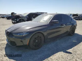 2025 BMW M3 Competition xDrive with VIN WBS33HJ06SFT96977, listed as a Copart auction lot 55285835 with 2,407 mi miles and Salvage title. Bid and sale history available at DreamBid. Image 1.