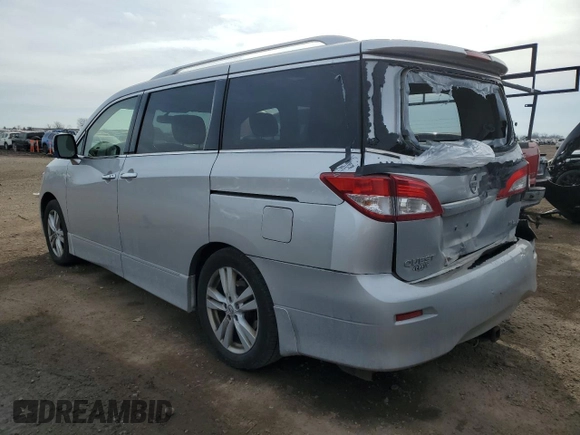 2013 Nissan Quest LE with VIN JN8AE2KP7D9069365, listed as a Copart auction lot 89340765 with 209,237 mi miles and Salvage Title. Bid and sale history available at carsss.com. Image 2.