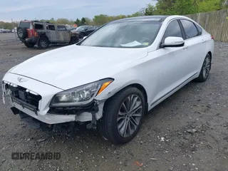 2015 Hyundai Genesis 3.8L with VIN KMHGN4JEXFU078879, listed as a IAAI auction lot 42023183 with 178,075 mi miles. Bid and sale history available at carsss.com. Image 19.