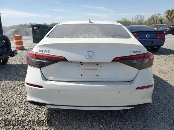 2023 Honda Civic Sedan Touring with VIN 2HGFE1F98PH300738, listed as a Copart auction lot 50939615 with 0 mi miles and Clean Title. Bid and sale history available at carsss.com. Image 6.