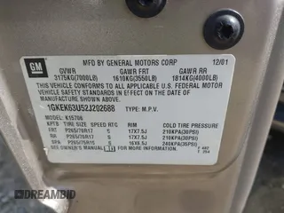 2002 GMC Yukon Denali z VIN 1GKEK63U52J202688, wystawiony jako IAAI lot #41778920 z przebiegiem 354 202 mil mil oraz . Historia ofert i sprzedaży dostępna na DreamBid. Obrazek 9.