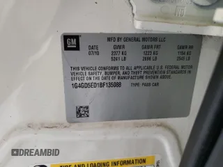 2011 Buick LaCrosse CXL with VIN 1G4GD5ED1BF135088, listed as a Copart auction lot 59349145 with 142,805 mi miles and Salvage title. Bid and sale history available at DreamBid. Image 12.