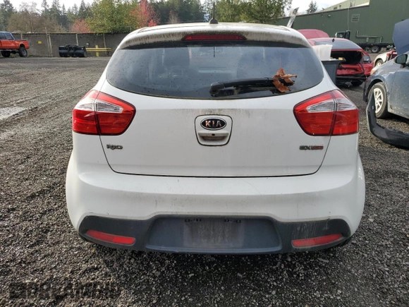2012 Kia Rio EX with VIN KNADN5A39C6089980, listed as a Copart auction lot 80687434 with 128,952 mi miles and Clean Title. Bid and sale history available at carsss.com. Image 6.