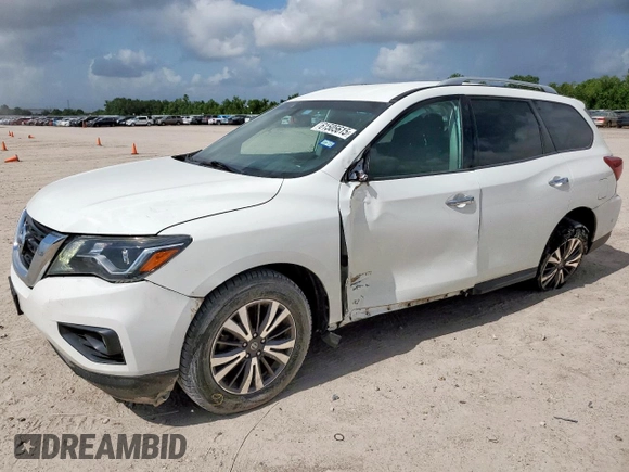 2017 Nissan Pathfinder SV with VIN 5N1DR2MN4HC698045, listed as a Copart auction lot 61505615 with 114,227 mi miles and Salvage title. Bid and sale history available at DreamBid. Image 1.
