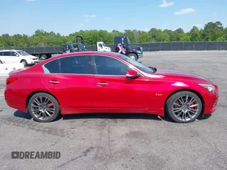 2017 Infiniti Q50 Red Sport 400 with VIN JN1FV7AR3HM870642, listed as a IAAI auction lot 42070635 with 163,848 mi miles. Bid and sale history available at carsss.com. Image 13.