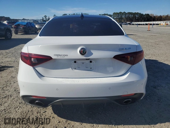 2017 Alfa Romeo Giulia with VIN ZARFAEBN3H7546703, listed as a Copart auction lot 82305614 with 45,438 mi miles and Salvage Title. Bid and sale history available at carsss.com. Image 6.